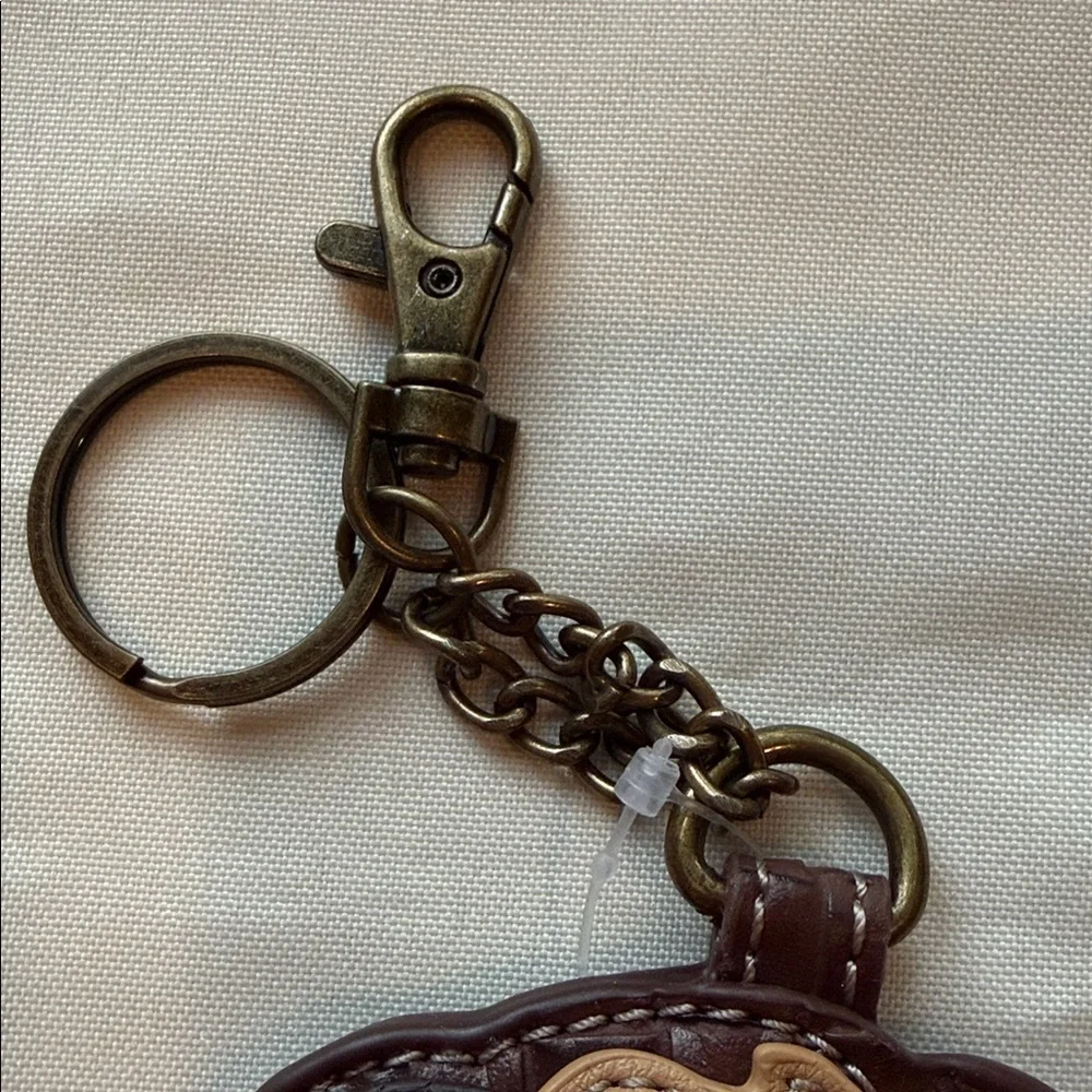 CHALA Vegan Leather Brown Shih Tzu zippered Key Fob / Coin Purse NWT - Picture 6 of 8